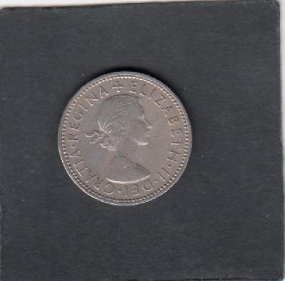 Beschrijving: 1 Shilling  ELIZABETH II